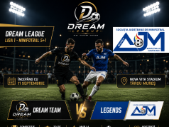 Dream League pornește cu 20 de echipe la Târgu Mureș Dream League debutează la Târgu Mureș cu 20 de echipe. Competiția de minifotbal este licențiată și începe pe 11 septembrie.